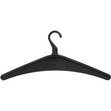LORELL Lorell® Plastic Garment Hanger, 17" Width, Black, Set of 12 1065